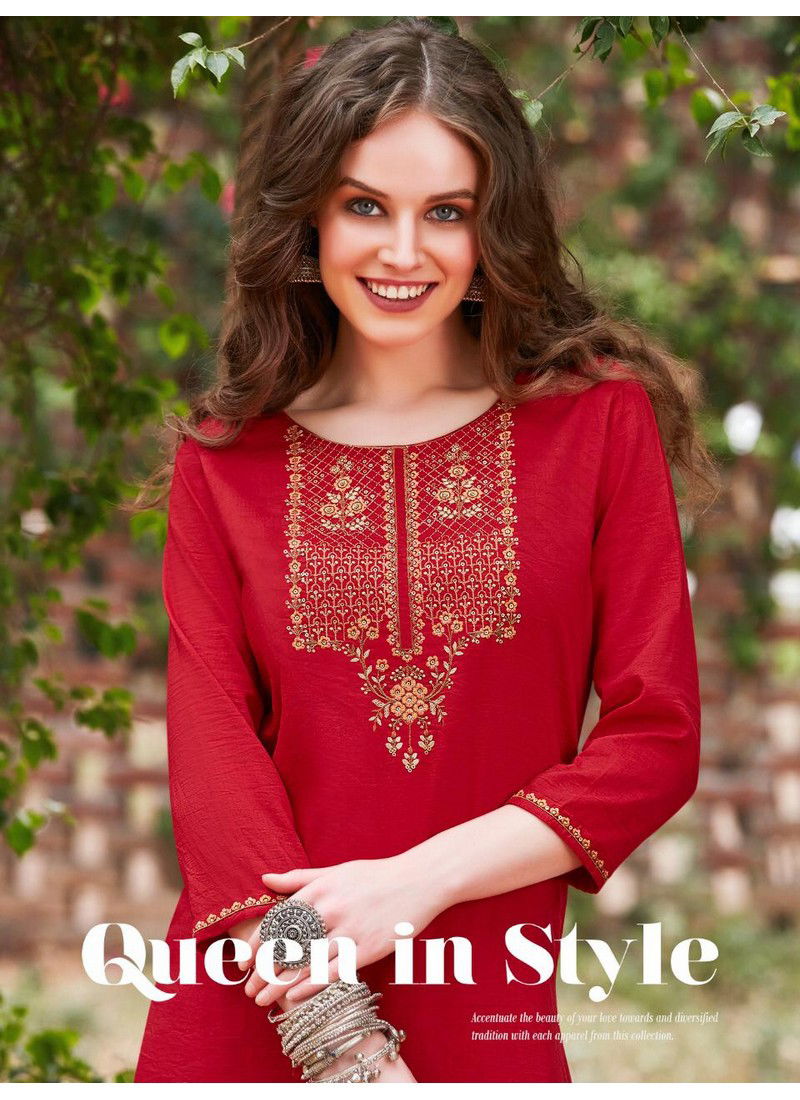 Syasii Rayasa Latest Fancy Regular Casual Wear Designer  Cotton Kurti With Bottom Collection